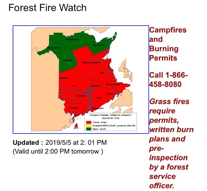 It’s a beautiful day out there today but remember to always check NB FOREST…
