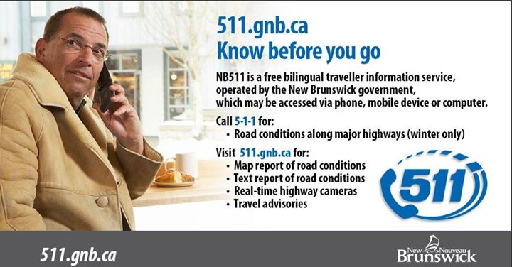 Travelling in our region of NB? Risk of flooding and water over roads? Check…