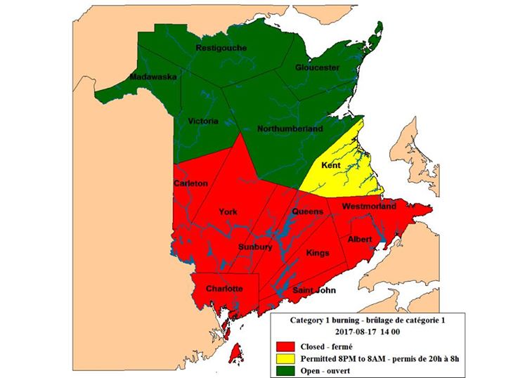 RED = BURN BAN IN OUR REGION Always consult the GNB FIREWATCH website for…