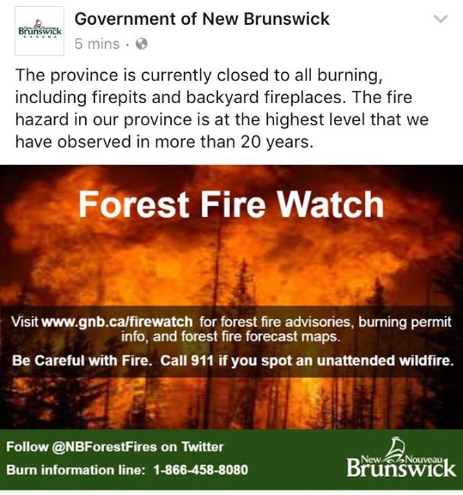 Until further notice the Fire Watch level is now extreme. It’s not worth the…